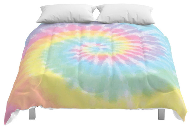 Pastel Tie Dye Comforter Contemporary Comforters And Comforter