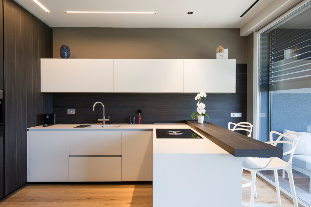 Cucina con penisola