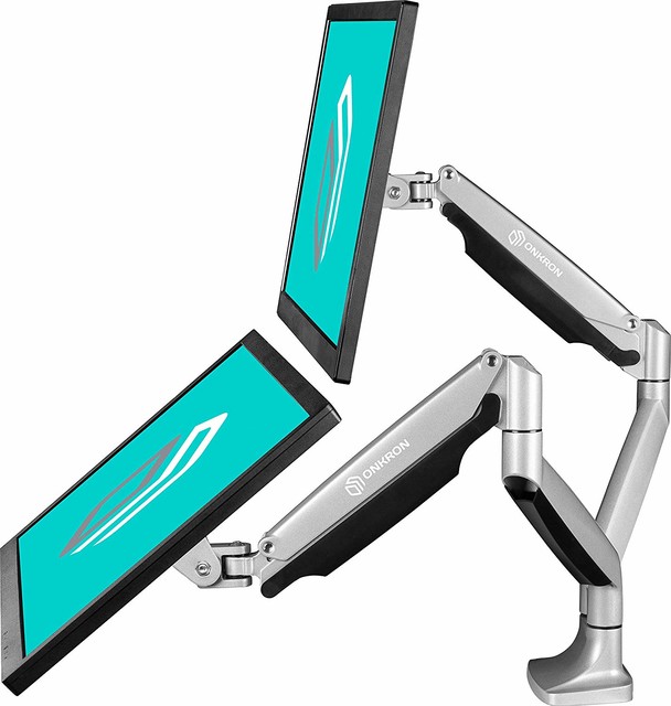Onkron Dual Monitor Desk Mount Stand For 23 To 32 Inch Lcd Led Monitors