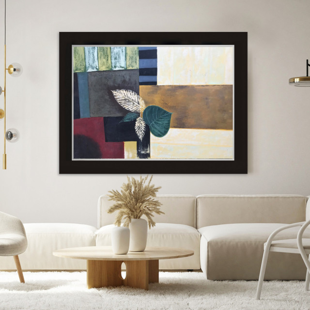 Abstract Handmade Wall Art Framed Museum Quality Wall Decor Size: 44x56 ...