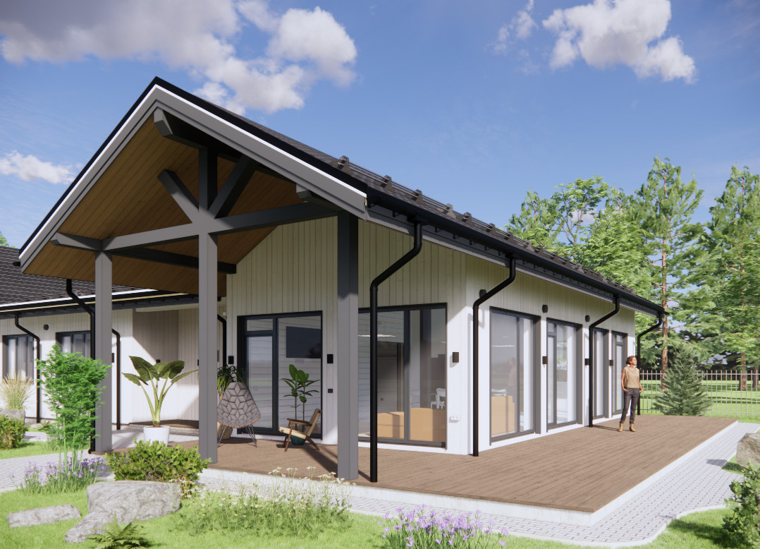 Облицовка фасада вертикальной доской