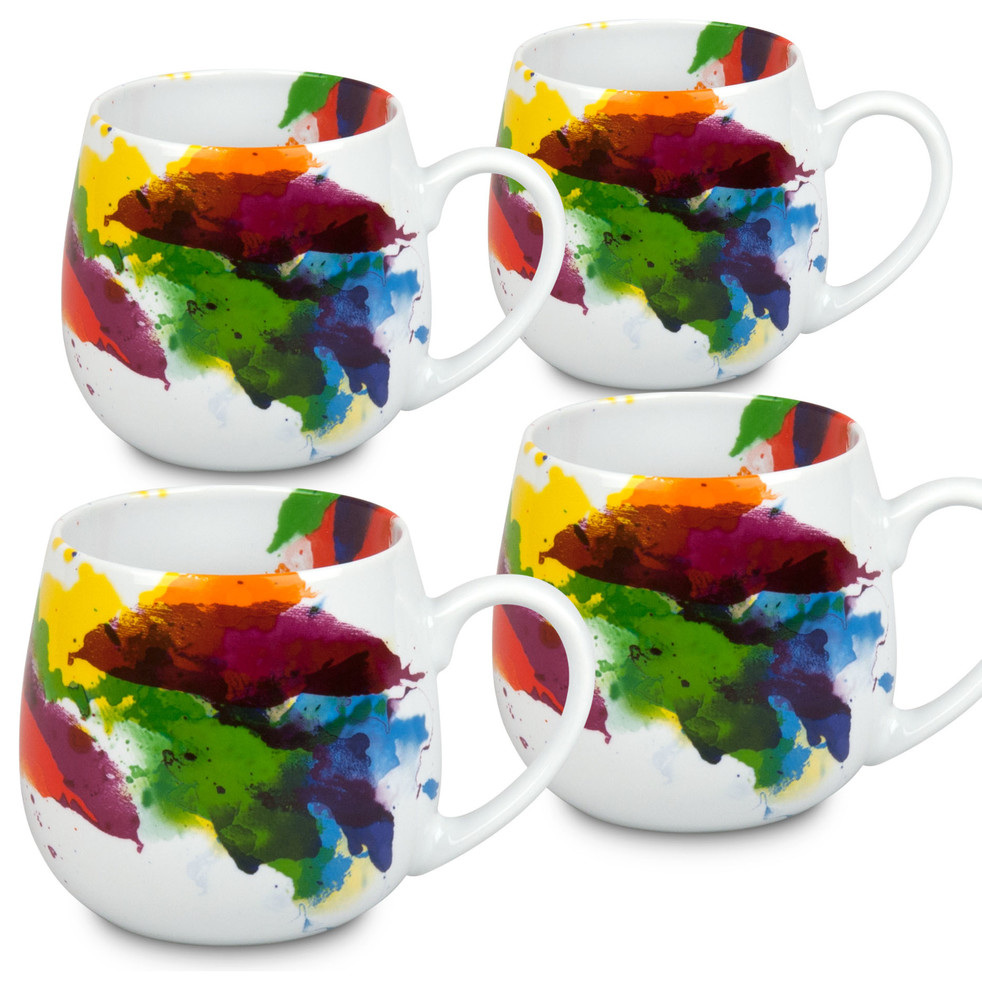 "On Color", Set of 4, Snuggle Mugs