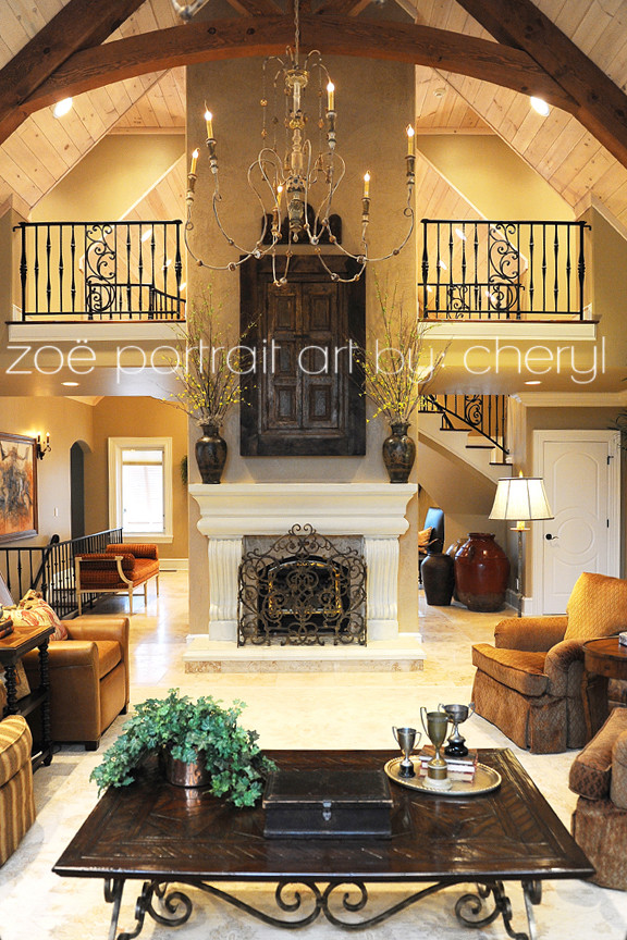 Example of an eclectic living room design in Little Rock