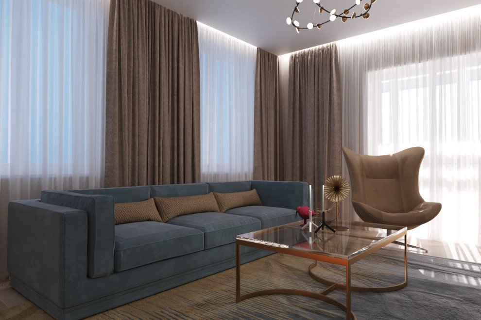 Дизайн проект квартиры в ЖК "Дом у озера" 90кв.м