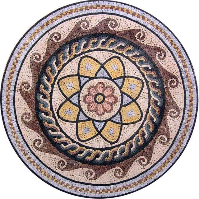 Floral Medallion Mosaic Herita 24x24 -