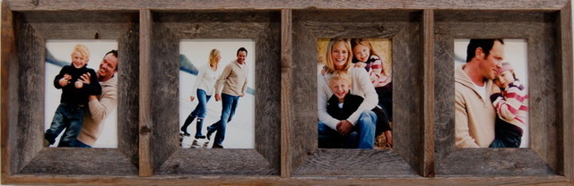 Collage Frames With Openings, Barnwood - Rustic - Picture Frames ... - Collage Picture Frames With 4 Openings, Barn Wood, 5X7 rustic-picture-frames