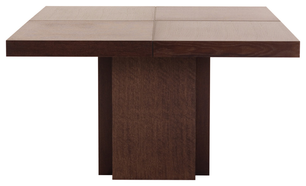 Contemporary Large Square Wood Dining Table - Transitional - Dining Tables - by Plush Pod Decor 