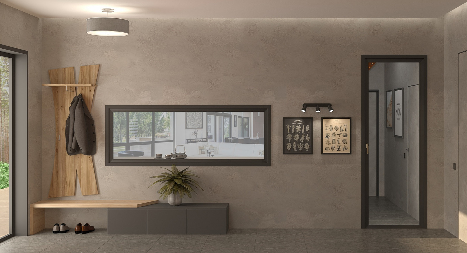 Дом с верандой и баней