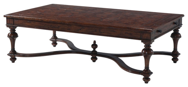 William And Mary Antiqued Coffee Table With Bell Turned Legs William And Mary Antiqued Coffee Table With Bell Turned Legs