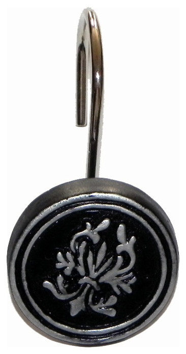 Carnation Home Fashions Regency Ceramic Resin Shower Curtain Hook Bronze