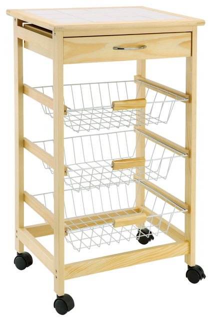 Kitchen Cart With Baskets Transitional Islands And Kitchen Cart With Baskets Transitional Islands And Carts By Organize It All