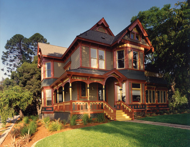 High detail image of a modern twist on a medieval-style house in