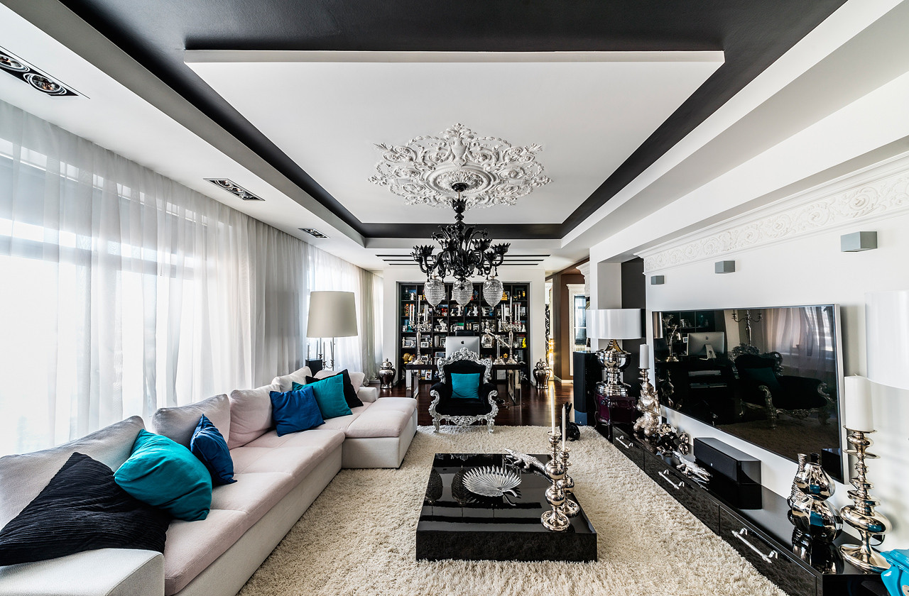 Съёмка интерьера квартиры в стиле фьюжн.