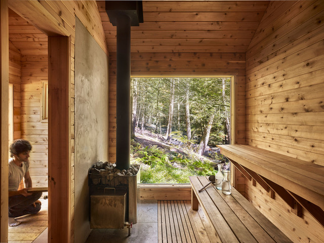 Room of the Day: Finnish-Inspired Sauna in the Woods