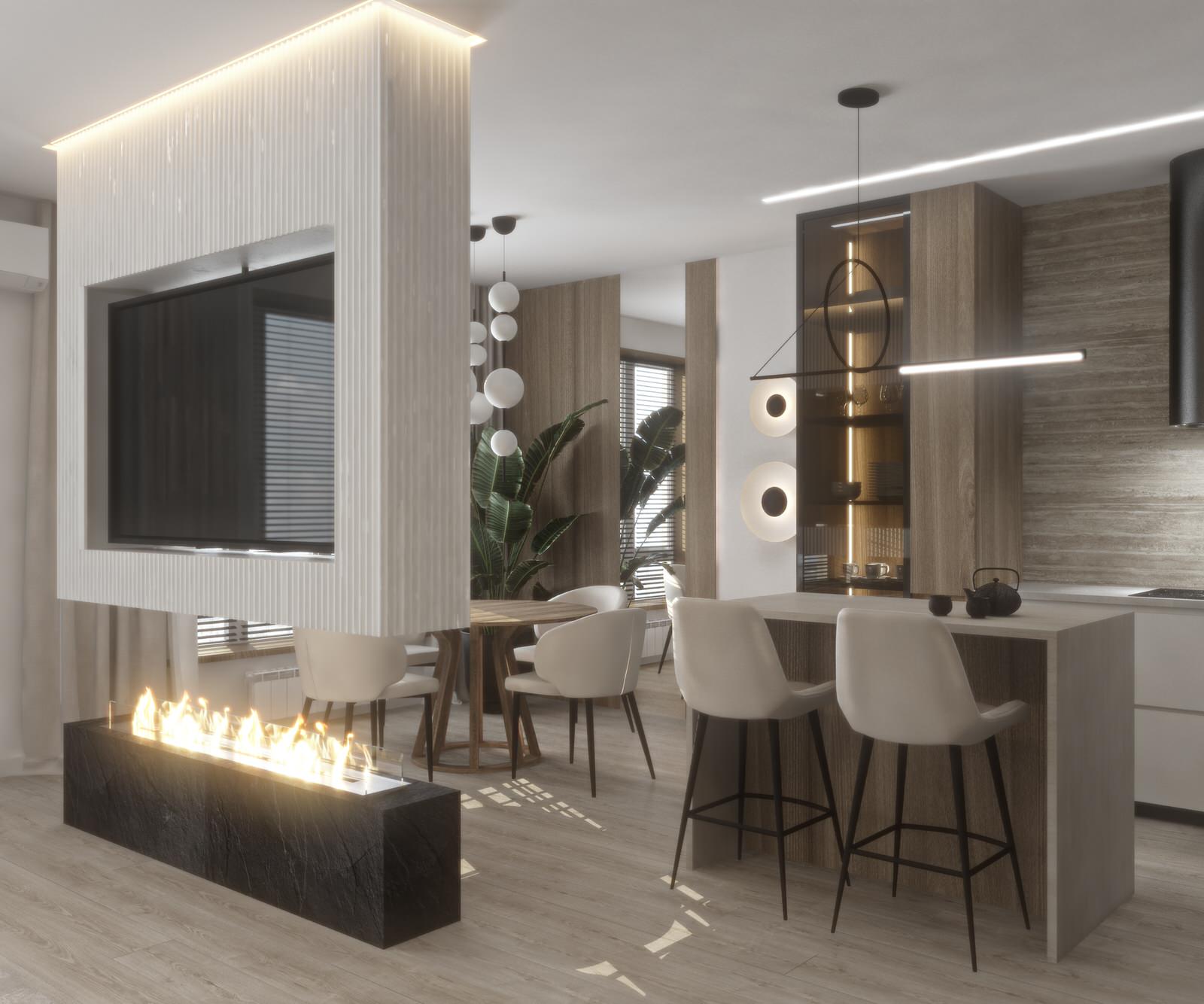 Современный дизайн квартиры 90м2