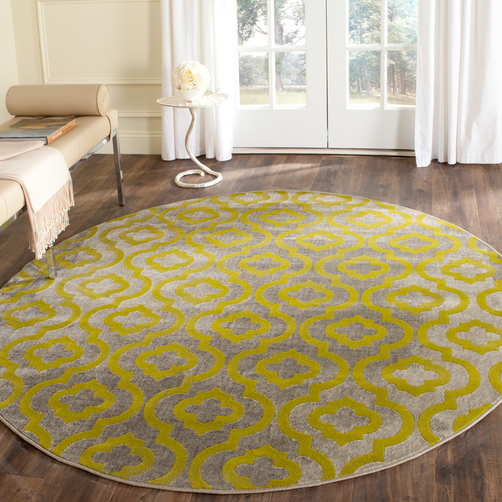 Safavieh Elaine Woven Rug, Light Grey and Green Mediterranean Area