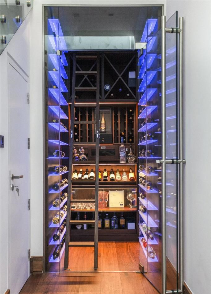 Lighting design for a contemporary basement complex, London Modern