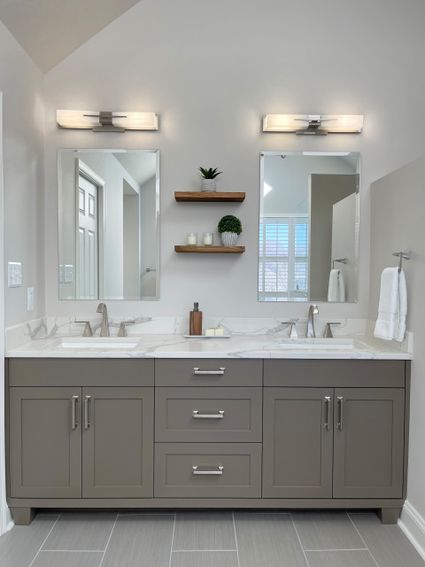 Primary Bath in the Woods fusion-bathroom