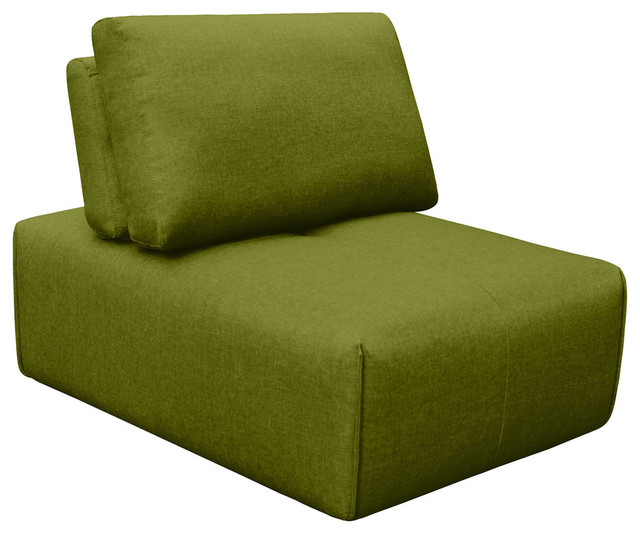 Moe Home Contemporary Sofa Green Finish