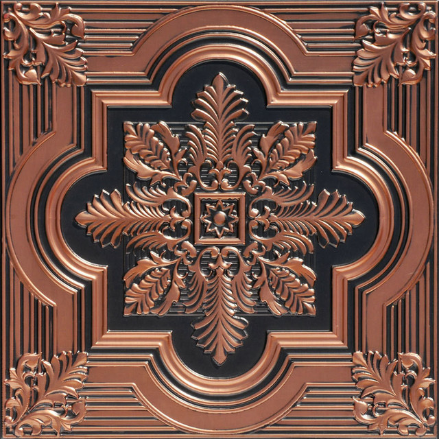 Large Snowflake Faux Tin Ceiling Tile 24 X24 206 Antique Copper
