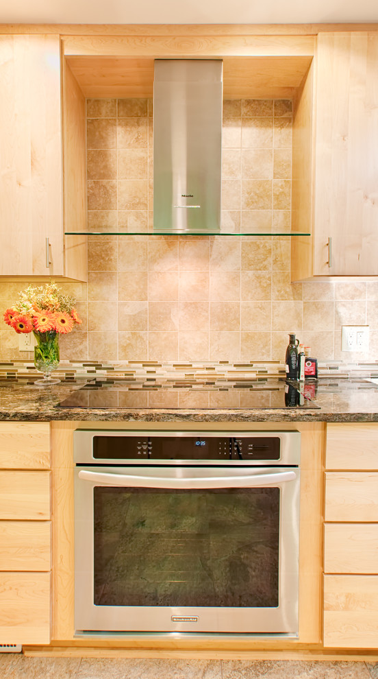 Example of a large transitional kitchen design in Raleigh