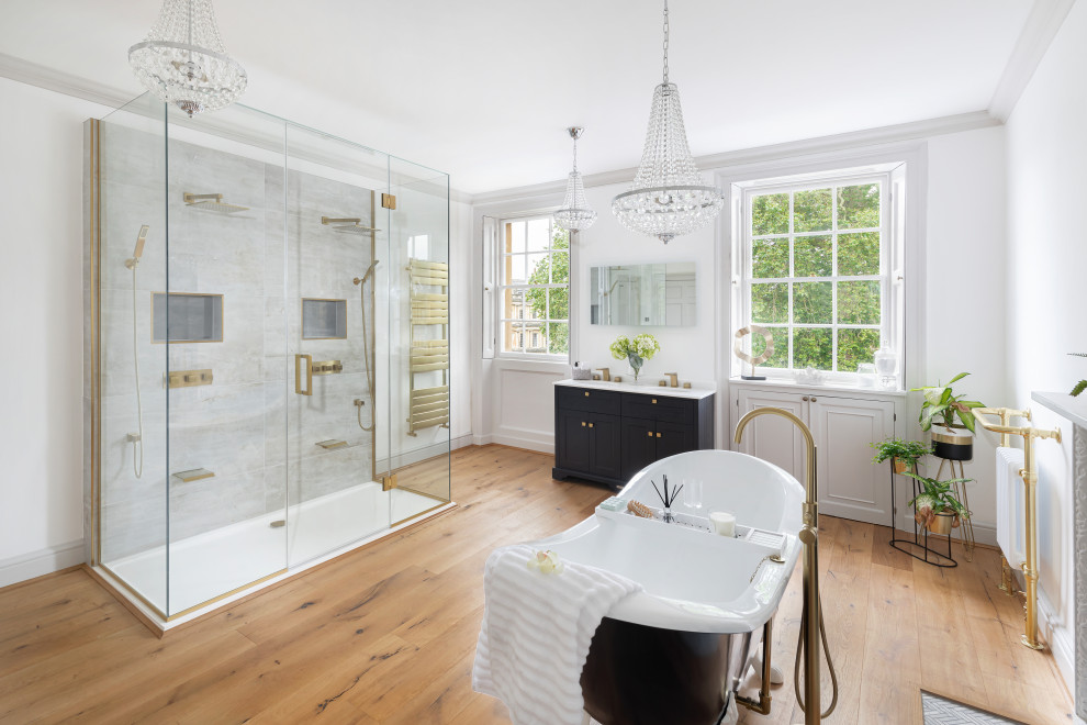 Design ideas for a classic bathroom in Wiltshire.