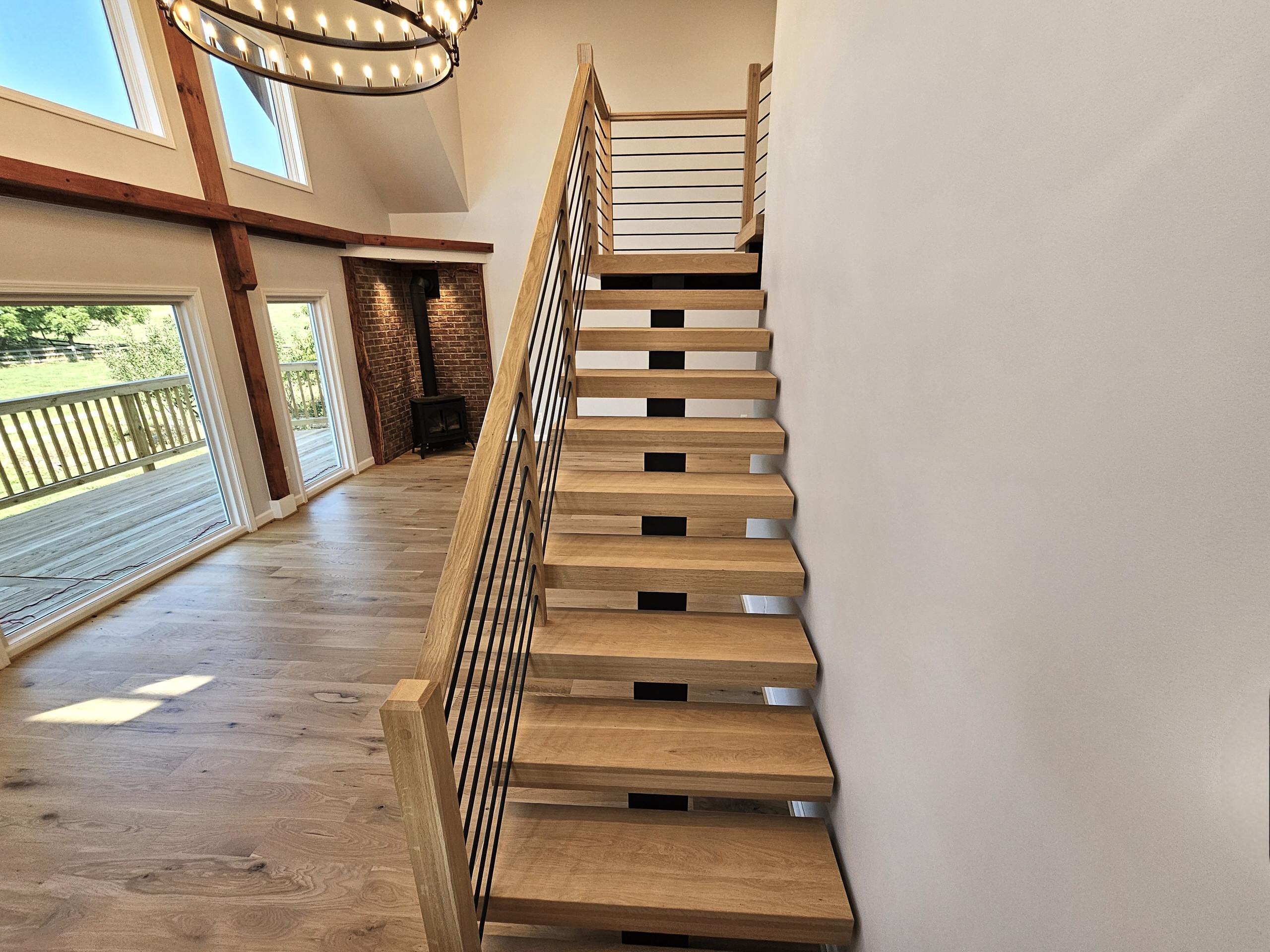 123_Modern Meets Rustic Farmhouse Staircase, Leesburg, VA 20175