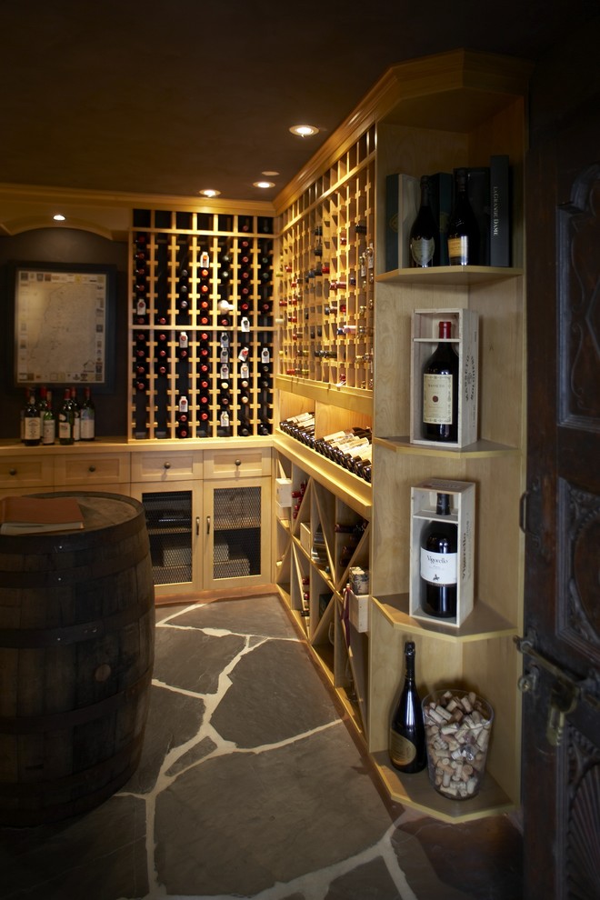 Design ideas for a traditional wine cellar in Vancouver.