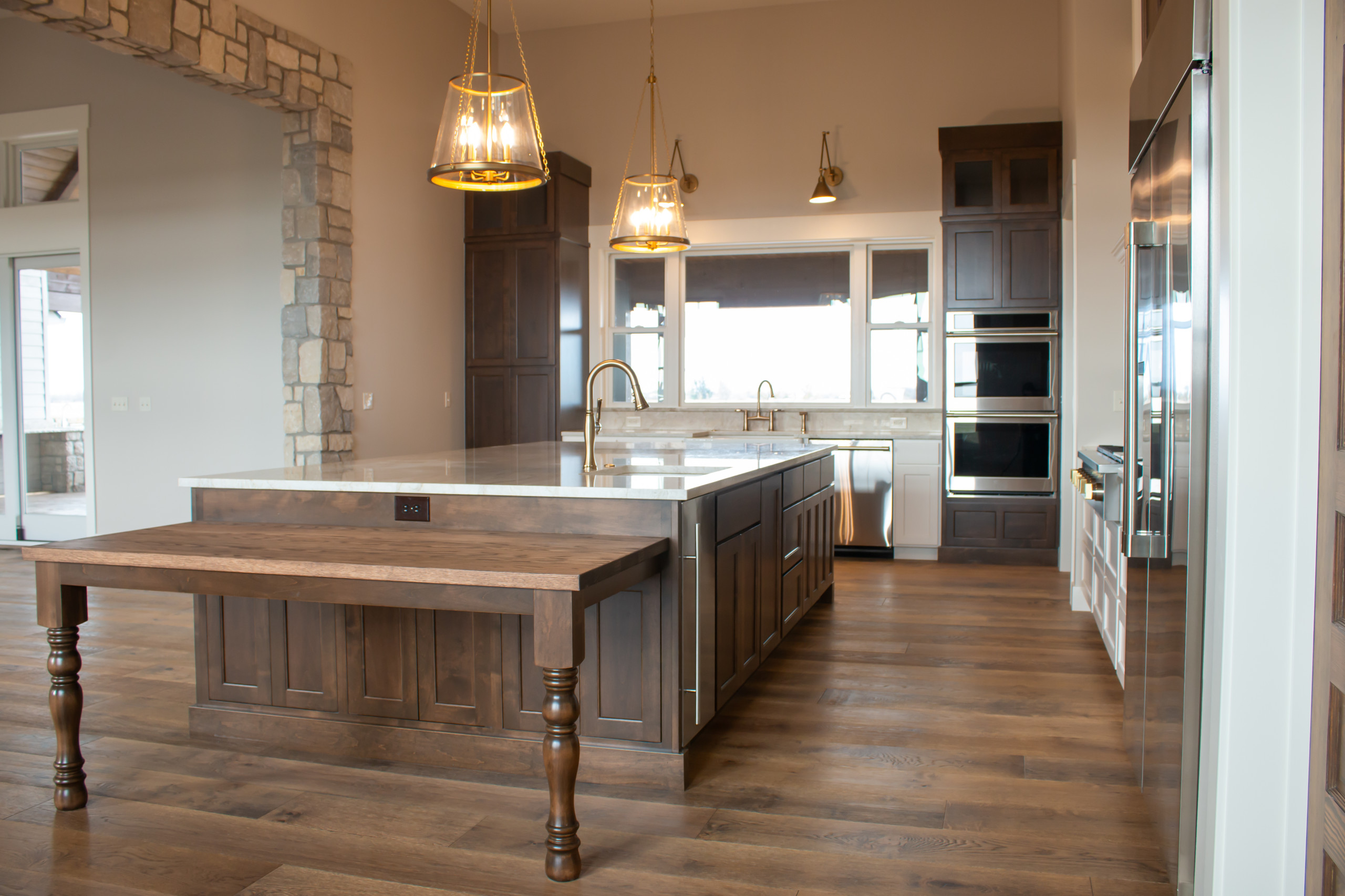 Albright Traditional Home - Living & Kitchen
