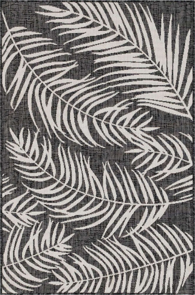 Indoor/Outdoor Kona Area Rug, 4'x6' Tropical Outdoor Rugs by