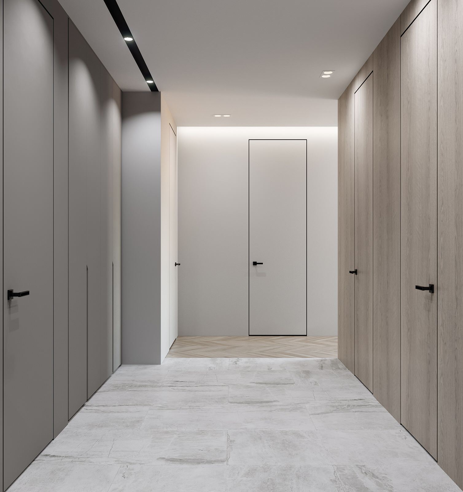 Монохромные линии. Проект квартиры в центре Екатеринбурга