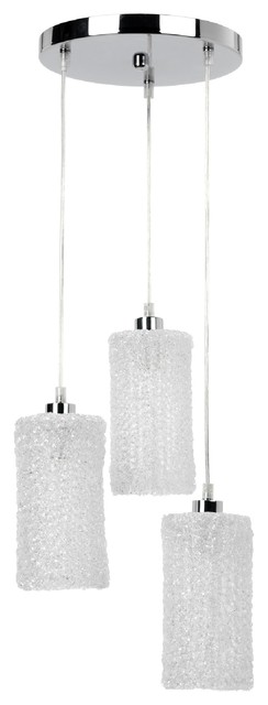 Möss Chrome 3-Light Chandelier