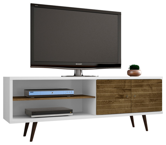 Mid Century Tv Stand White Brown Midcentury Entertainment Mid Century Tv Stand White Brown Midcentury Entertainment Centers And Stands By Modhaus Living