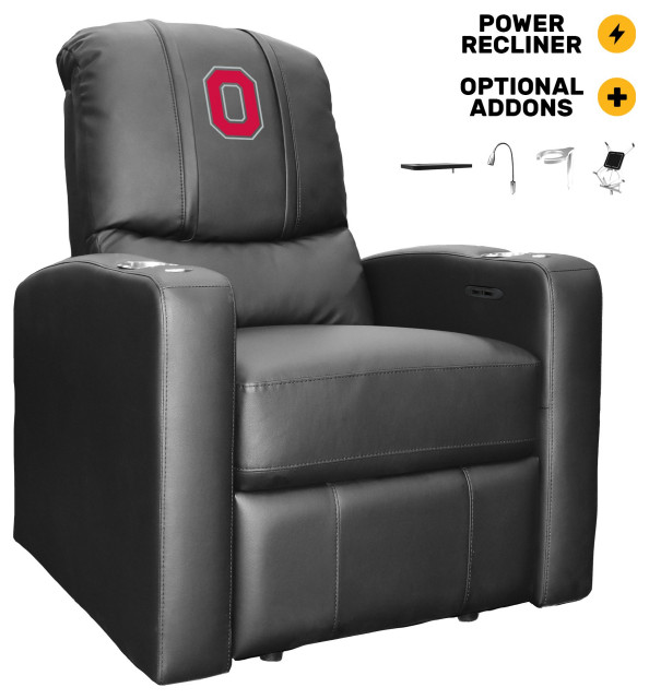 Ohio State Block O Man Cave Home Theater Power Recliner