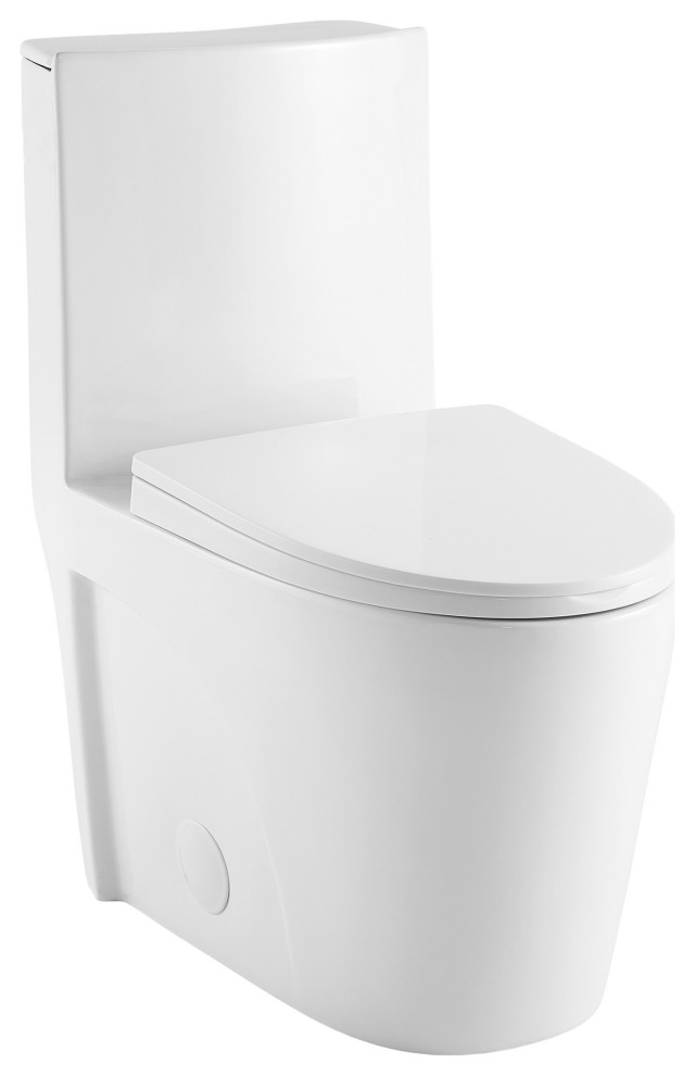 St. Tropez One Piece Elongated Toilet Right Side Flush 1.28 gpf
