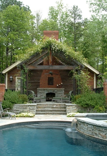 Pool - rustic pool idea in Birmingham