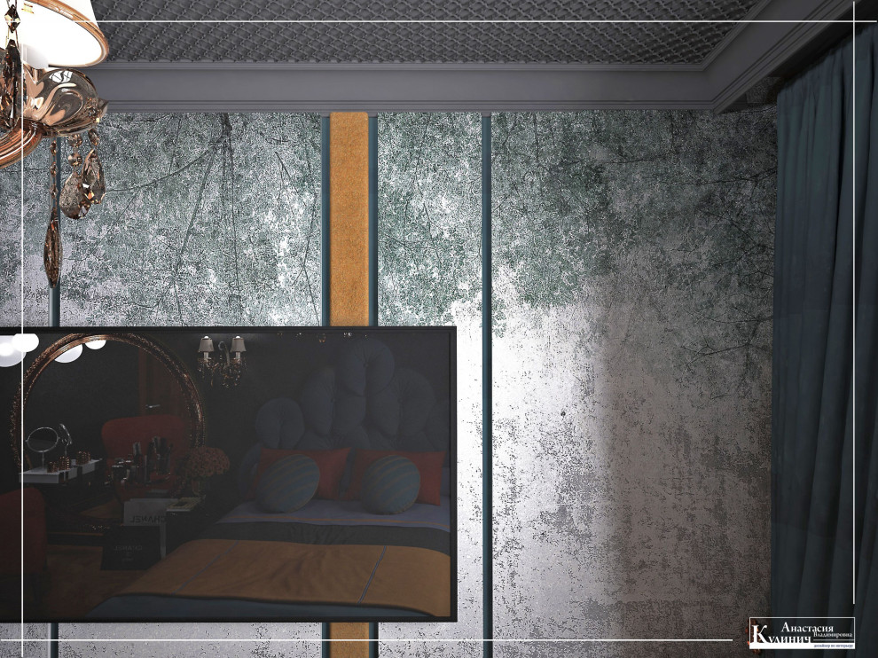 Королевская спальня, авторский микс стилей. Проект 2019г