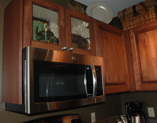 Inspiration for a small rustic kitchen remodel in Denver