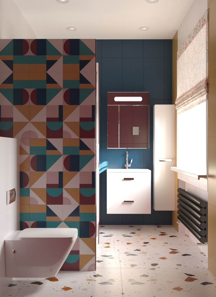 Интерьер двухуровневой четырехкомнатной квартиры