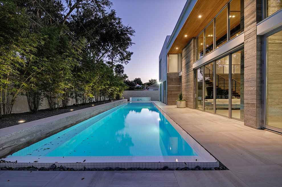 Inspiration for a modern pool in Orlando.