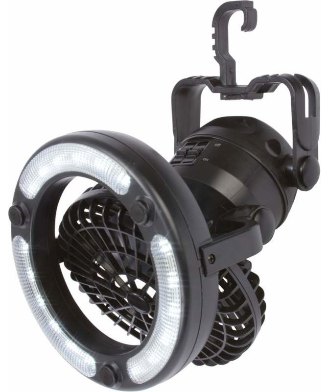 18 Light Led Adjustable Camping Light With Fan