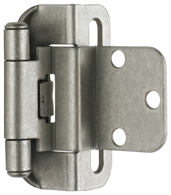 Amerock Hinge Self Closing Partial Wrap Inset 3 8 Traditional Amerock Hinge Self Closing Partial Wrap Inset 3 8 Weathered Nickel