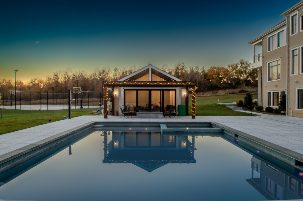 Inspiration for a transitional pool remodel in Baltimore