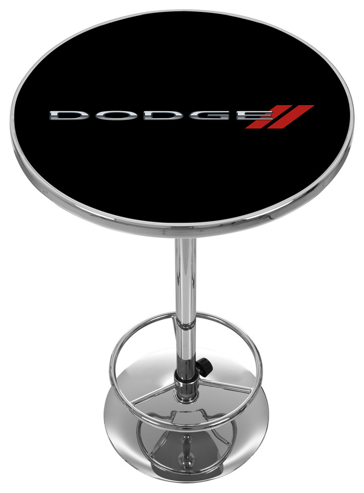 Dodge Chrome Pub Table Traditional Indoor Pub And Bistro Tables by Trademark Global Houzz