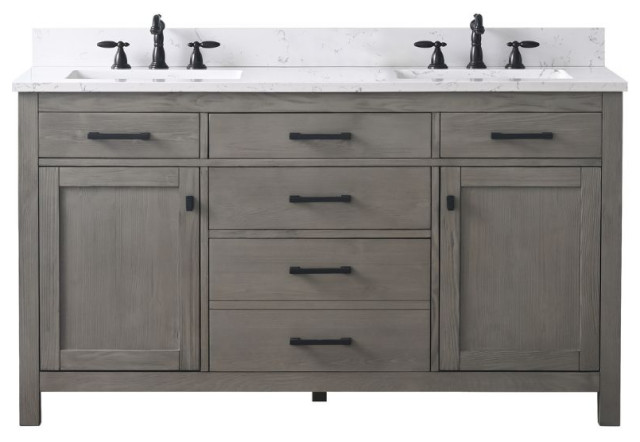 Jasper 60" Bathroom Vanity - Transitional - Bathroom Vanities And Sink Consoles - by Sudio ...