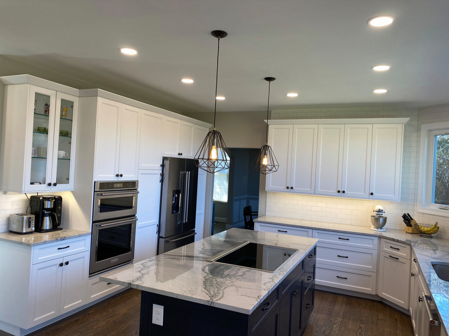 Trendy Navy Blue Kitchen