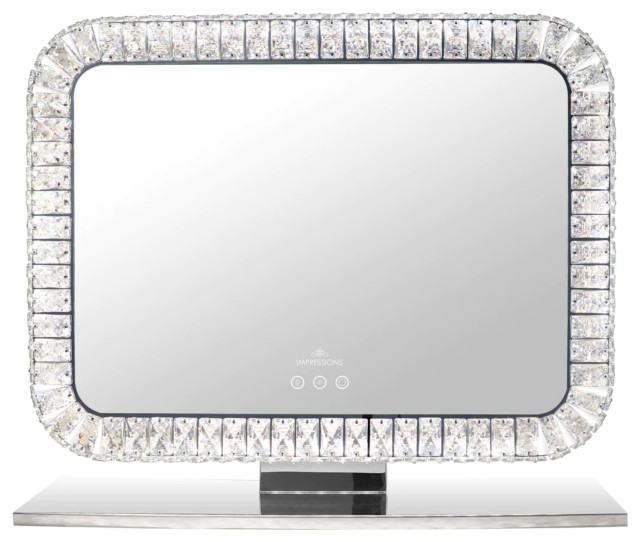 Bling Collection Landscape RGB Vanity Mirror - Contemporary - Makeup ...