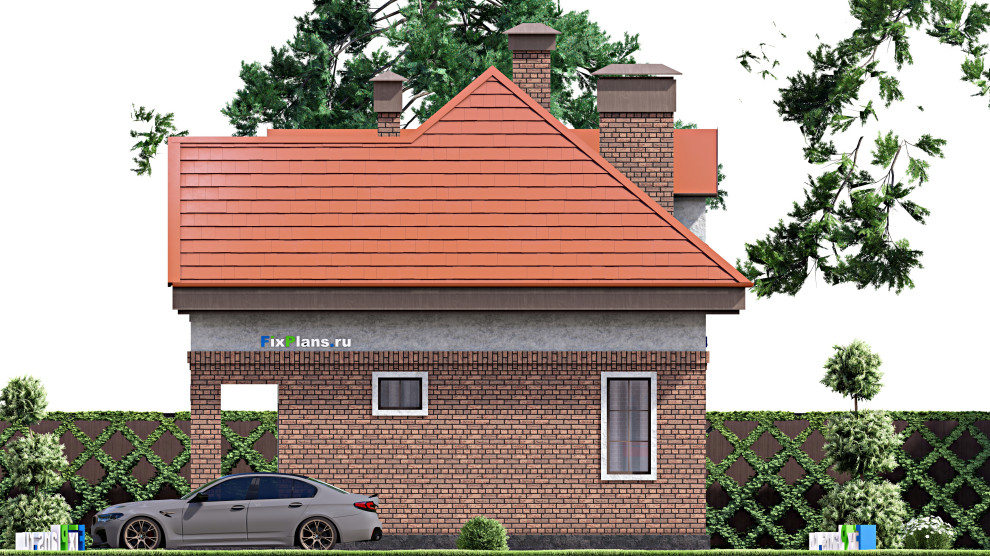 Проект дома с мансардой 9х9 м S71м2 F-15362