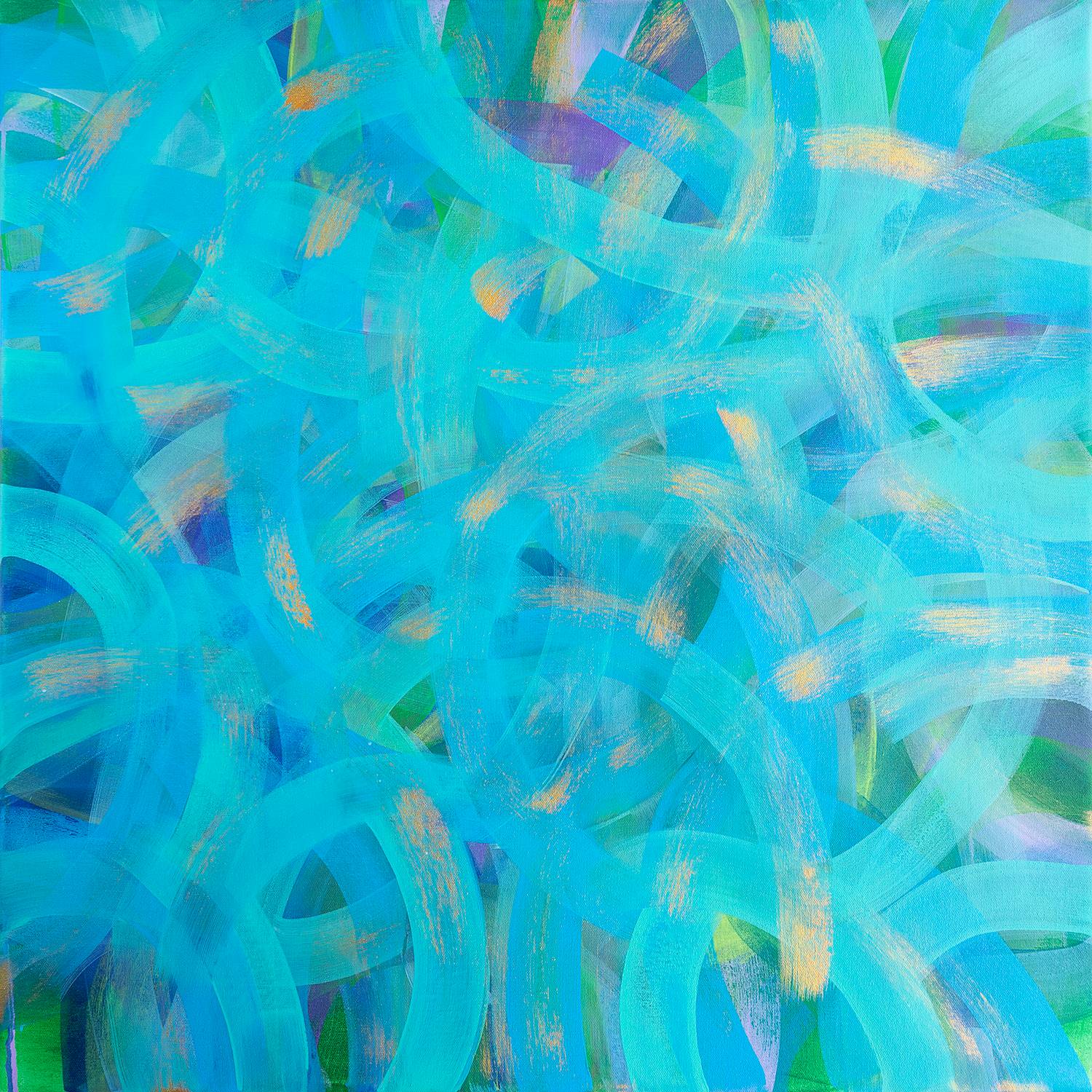 Молитва 100х100 см, акрил на холсте