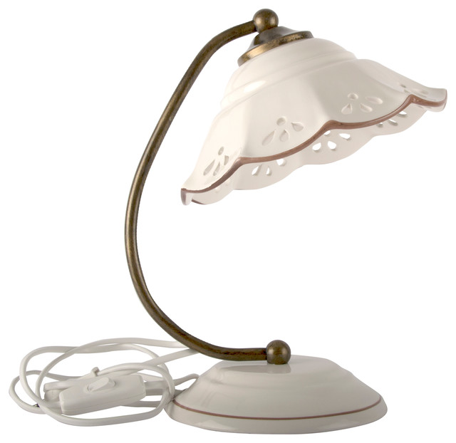 Klara Table Lamp, Brown Border
